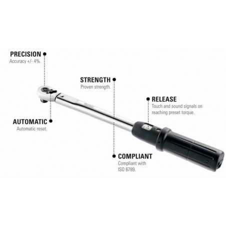 EXPERT Torque wrench 3/8'' 10-50 NM 893321