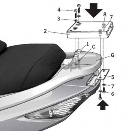 SHAD SHAD Top Master fixing to mount suitcase on motorcycle - Anchors supports trunk hardware K0XC55ST