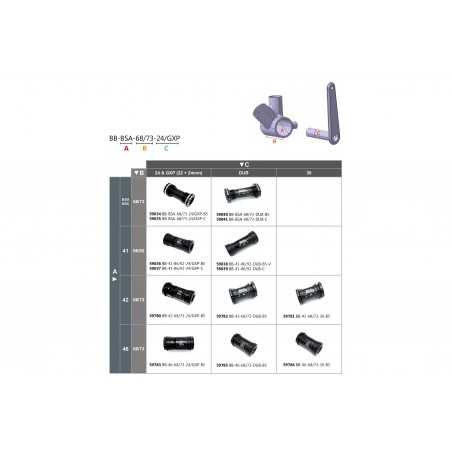 BLACK BEARING Bicycle ceramic bottom bracket SHIMANO/SRAM BSA 68/73-24 59035