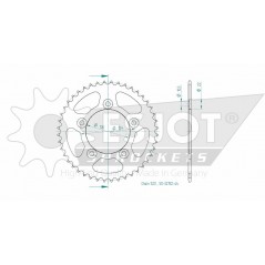 Ring, transmission, rear, steel  50-32152 44 dientes