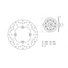 BREMBO BRAKE DISK 108489952 108489952