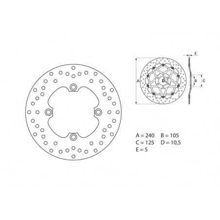BREMBO BRAKE DISK 108489952 108489952