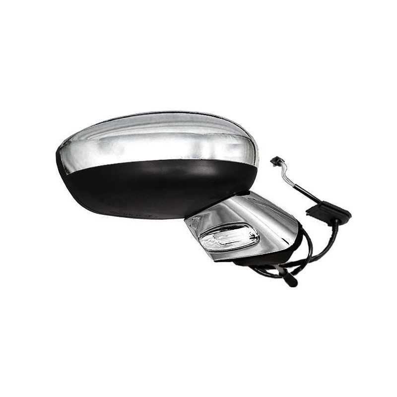 Right mirror electric convex thermal folding intermittent chrome base probe