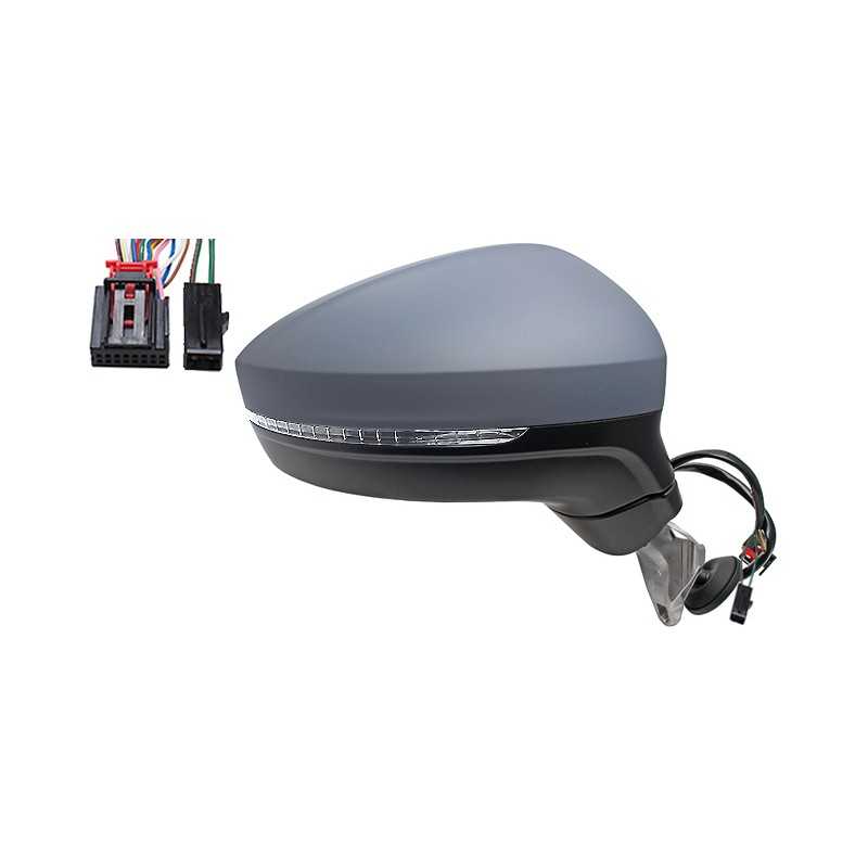Mirror right electric convex thermal primed folding flashing light floor memory 