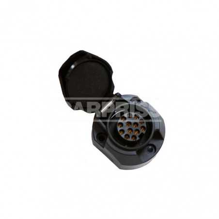 CARPRISS Caja 10 bases enchufe remolque con junta 13 polos ABS 70410014