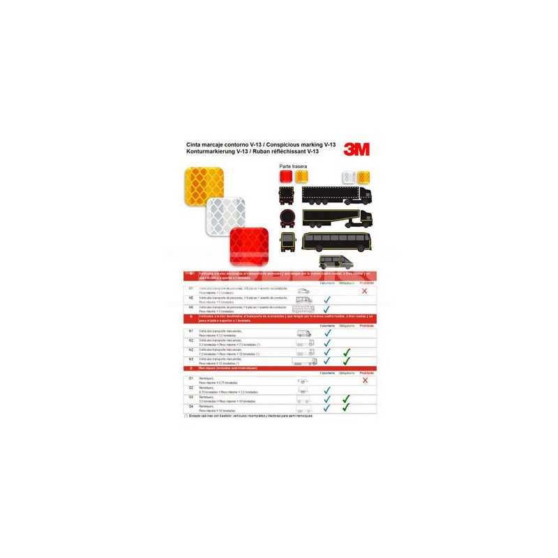 CARPRISS Reflective tarpaulin roll for truck V-23 ECE-104 3M 7202071VAR