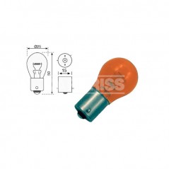 CARPRISS Cala 10 lámparas bombilla 1 polo AMBAR 12V 21W 79780257