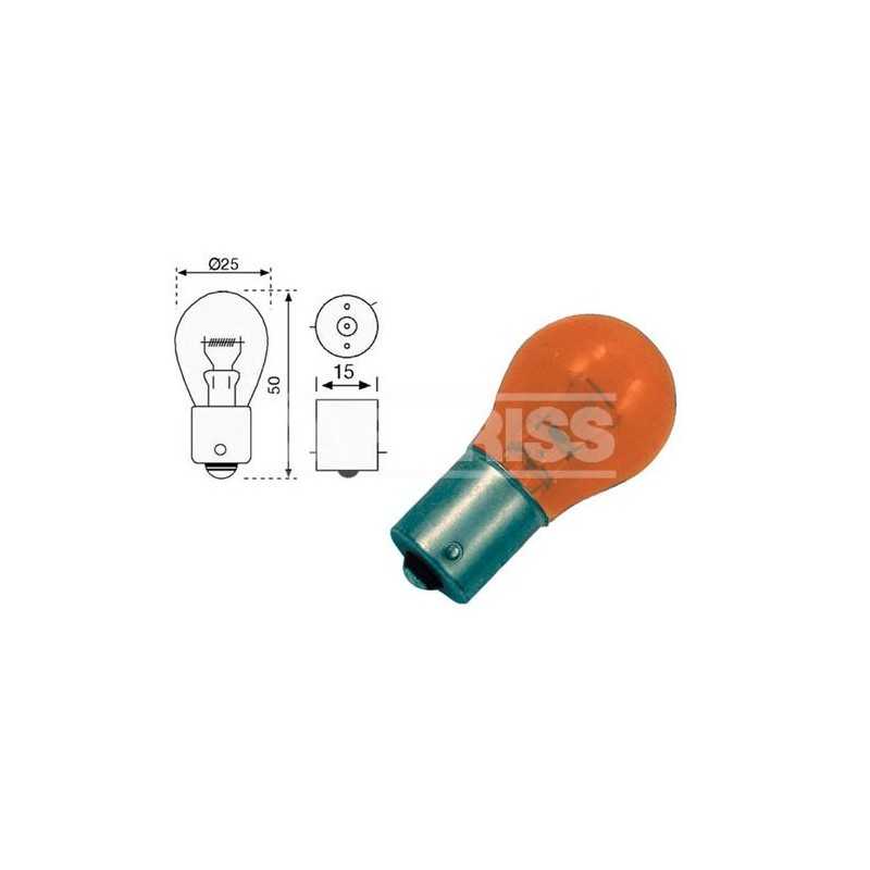 CARPRISS Cala 10 lámparas bombilla 1 polo AMBAR 12V 21W 79780257