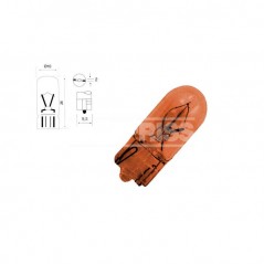 CARPRISS Caja 10 lámparas sin casquillo AMBAR 12V 5W 79780297