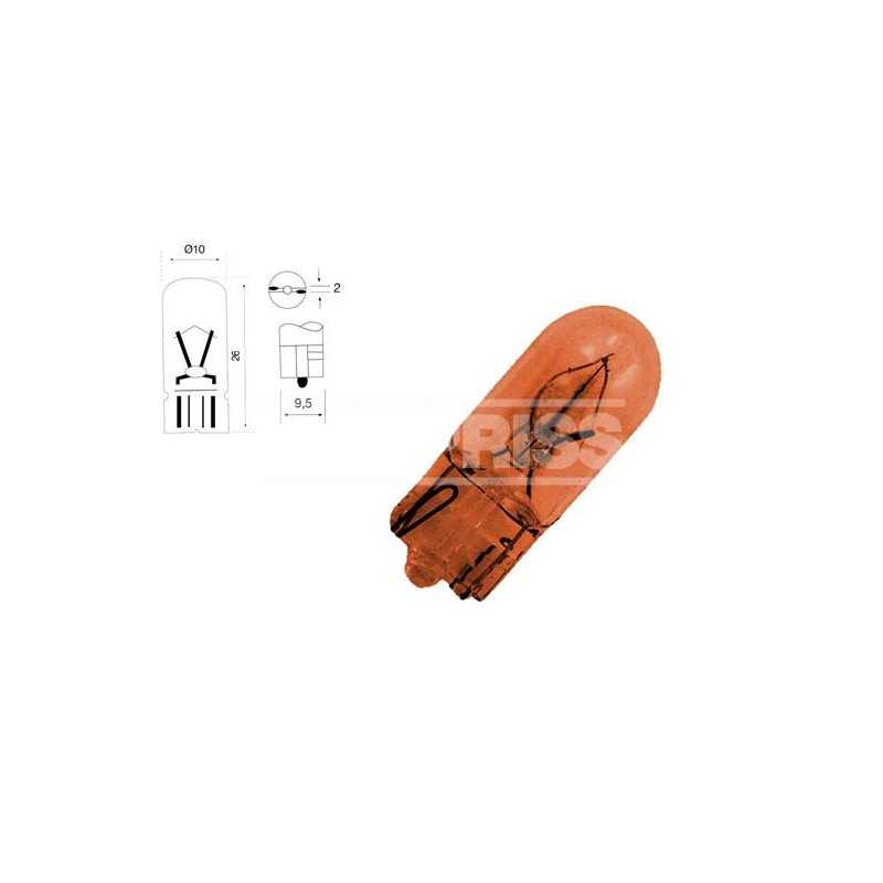 CARPRISS Caja 10 lámparas sin casquillo AMBAR 12V 5W 79780297