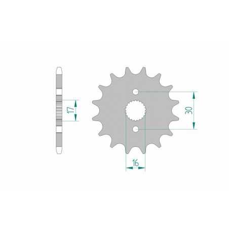 AFAM Piñón acero estándar 20105 420 1074490002