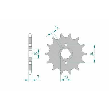 AFAM Piñón acero estándar 20203 520 1074557002