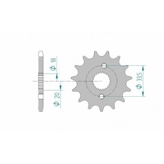 AFAM Piñón acero estándar 20211 420 1074633002