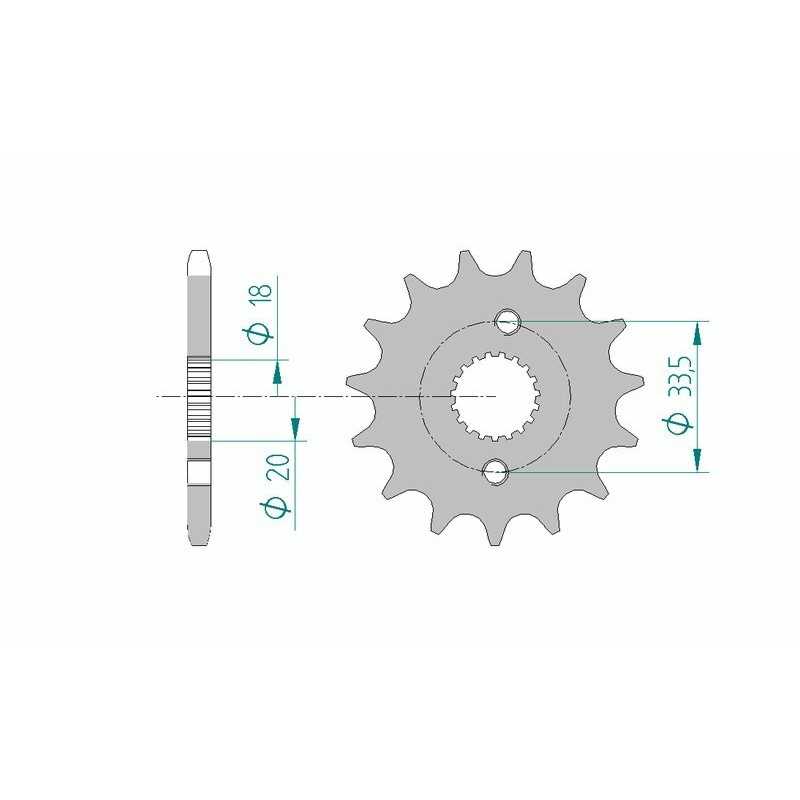 AFAM Piñón acero estándar 20211 420 1074633002