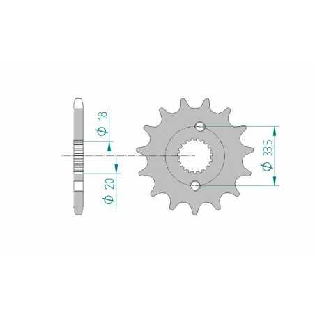 AFAM Piñón acero estándar 20211 420 1074633002