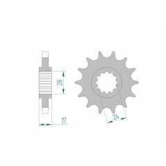 AFAM Standard steel pinion 20504 530 1074916003