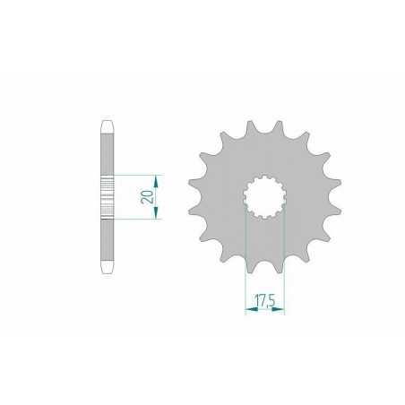AFAM Piñón acero estándar 21202 428 1075279001