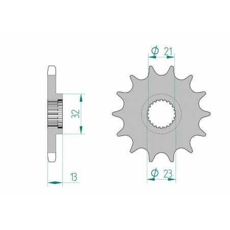 AFAM Piñón acero estándar 21311 428 1075413002