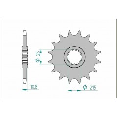 AFAM Standard steel pinion 1512 520 1075524002