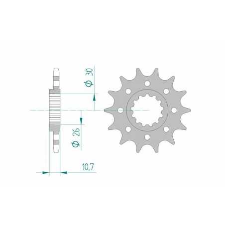 AFAM Piñón acero racing 21804 520 1075688002