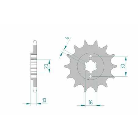 AFAM Piñón acero estándar 46203 520 1076876003
