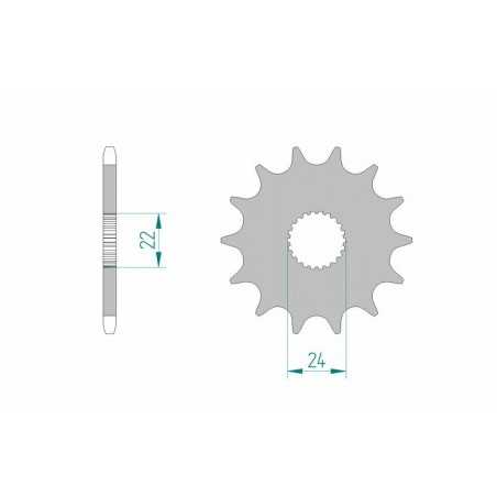 AFAM Piñón acero estándar 61201 520 1077116003