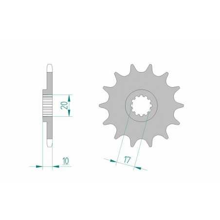 AFAM Piñón acero estándar 64201 520 1077129002