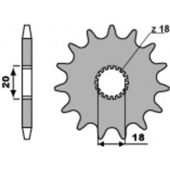 PBR front steel sprocket STANDARD 426 - 428 1077703003