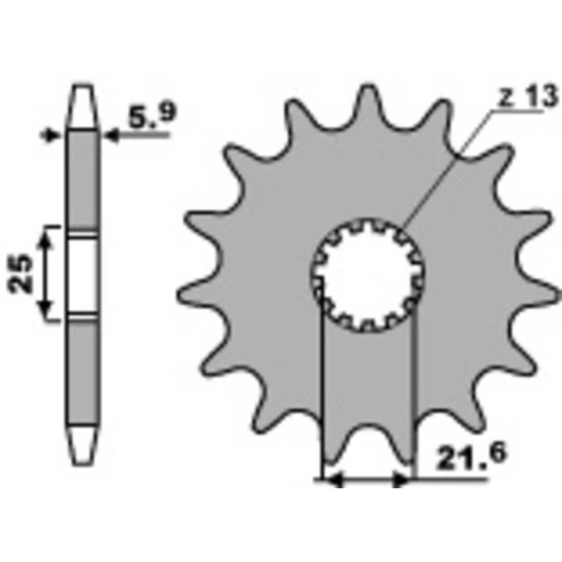 PBR Piñón acero delantero STANDARD 565 - 520 1077749006