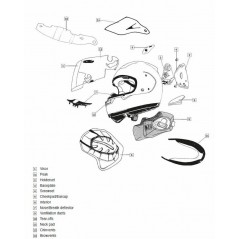 ARAI Front ventilation for model helmet QV-P QV FRONT DUCT 8004466002VAR
