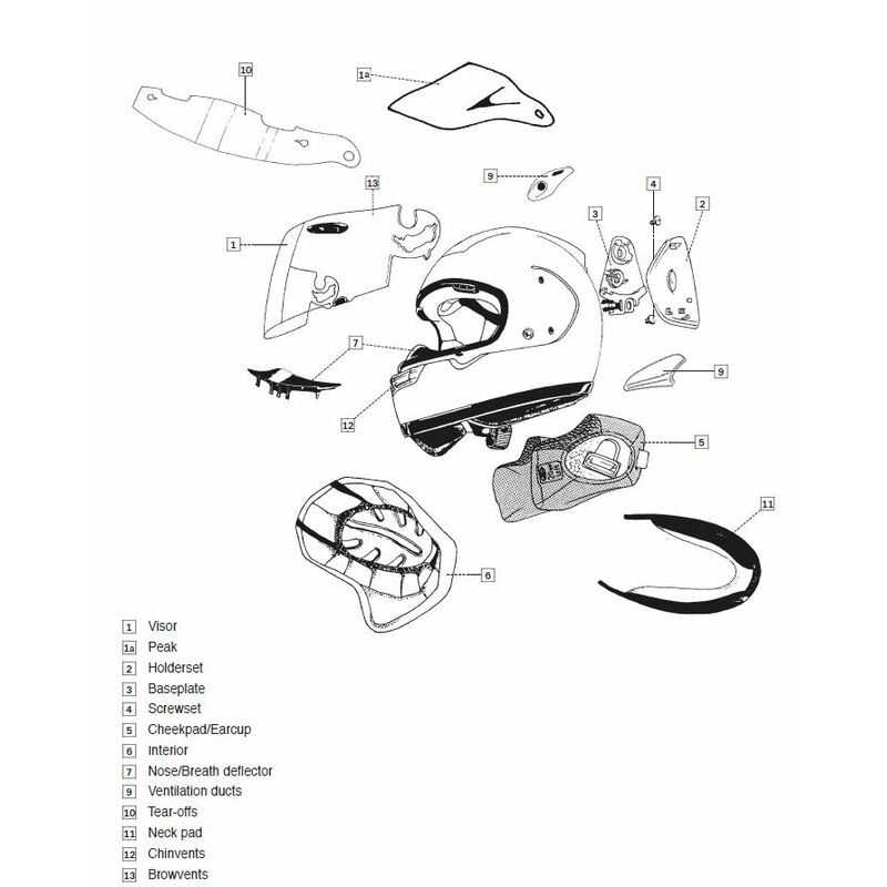 ARAI Front ventilation for helmet DUAL FLOW 8004408002VAR