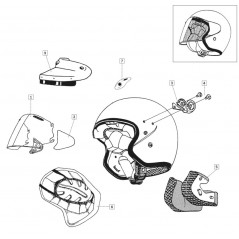 ARAI Recambio alerón trasero para casco moto AIRWING 86-88 RX-7 8003818002