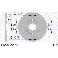 AFAM Ultralight aluminum crown 11207 - 415 1074388003