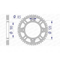 AFAM Ultralight self-cleaning aluminum crown 15104 - 428 1074532002