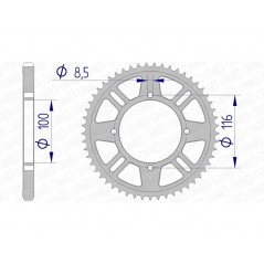 AFAM aluminum crown 17105 - 428 1074597002