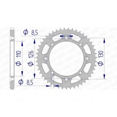 AFAM Ultralight self-cleaning aluminum crown 17107 - 420 1074599002