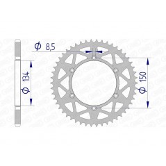AFAM Ultralight self-cleaning aluminum crown 17206 - 520 1074602011