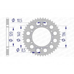 AFAM aluminum crown 17404 - 520 1074603005