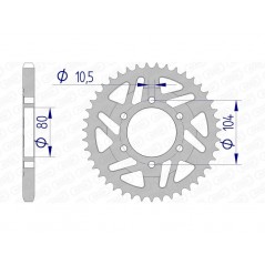 AFAM aluminum crown 17610 - 525 1074608004