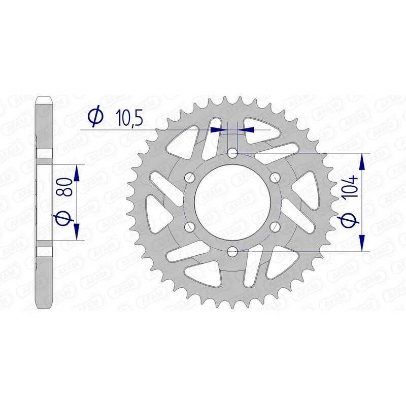 AFAM aluminum crown 17610 - 525 1074608004