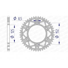 AFAM Ultralight self-cleaning aluminum crown 39300 - 520 1074642002