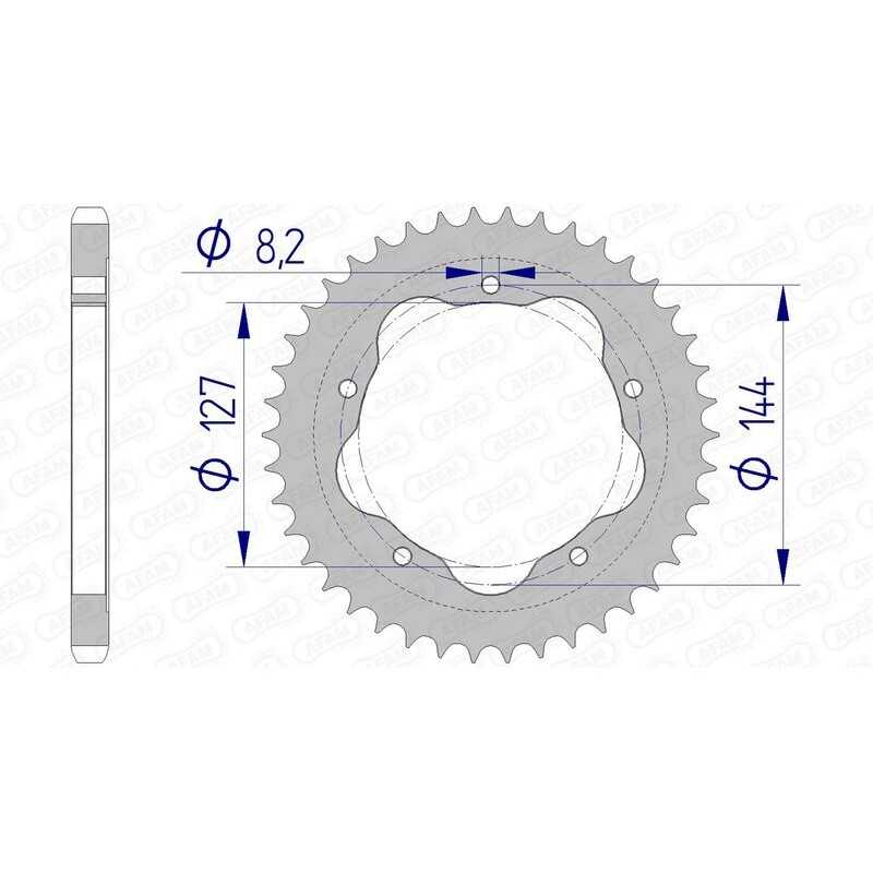 AFAM aluminum crown 51608 - 525 1074691003