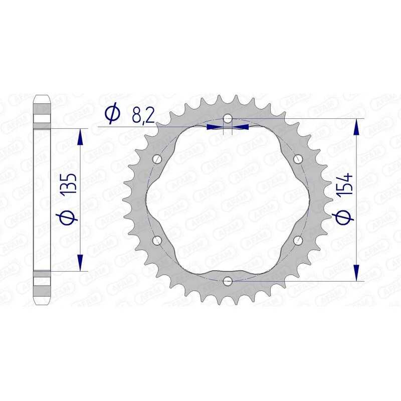 AFAM aluminum crown 51803 - 525 1074695005