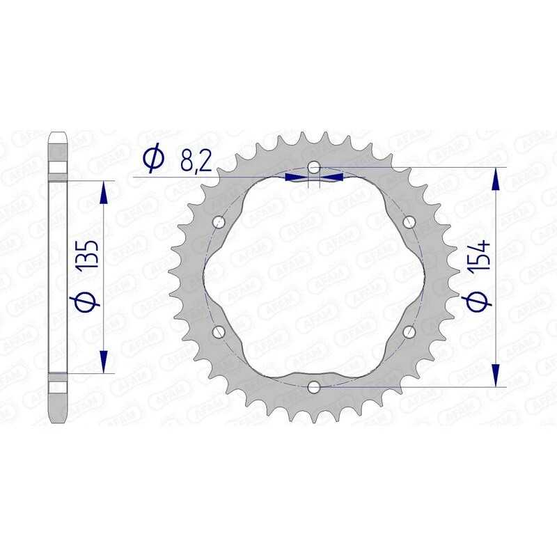 AFAM aluminum crown 51804 - 520 1074696006