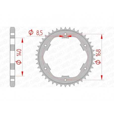 AFAM Corona acero estándar 92634 - 525 1074789002