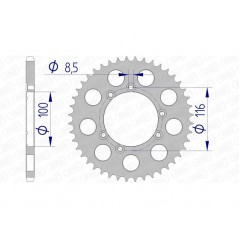 AFAM aluminum crown 93303 - 520 1074805002