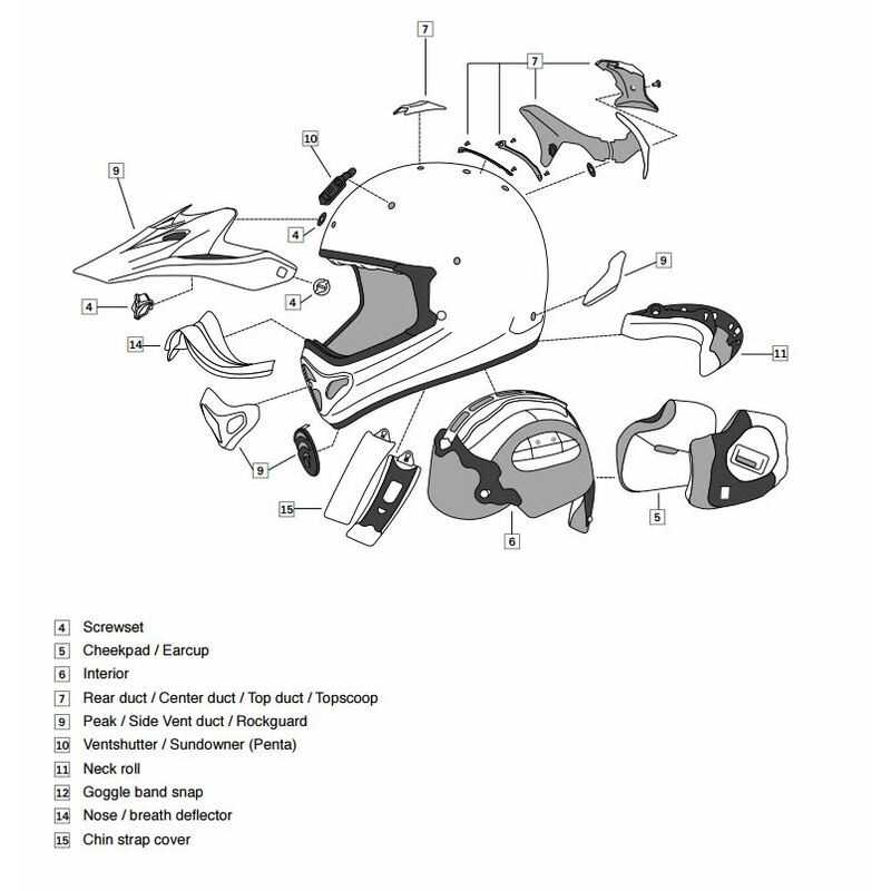 ARAI Recambio interior casco moto PENTA PRO (V/VI - L) 8003744001VAR