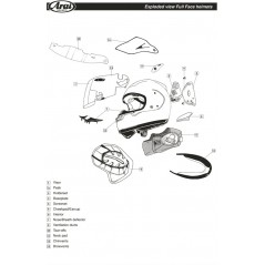 ARAI Ventilación trasera para casco modelo QV-P QV REAR DUCT 8004474001VAR