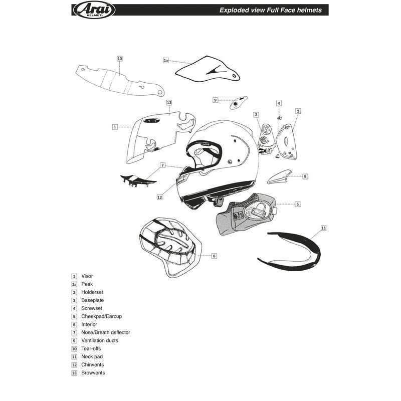 ARAI Ventilación trasera para casco modelo QV-P QV REAR DUCT 8004474001VAR