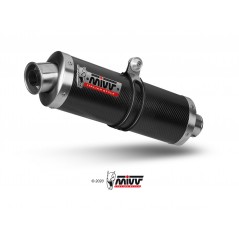 MIVV High position motorcycle exhaust / HIGH UP SPORT SLIP-ON OVAL CARBON AY.013.L3